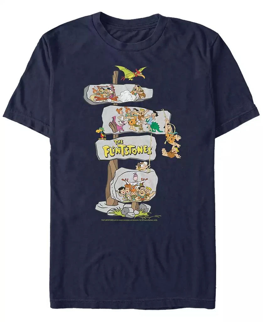 商品FIFTH SUN|Men's The Flintstones Box Up Stones Short Sleeve T-shirt,价格¥132,第1张图片