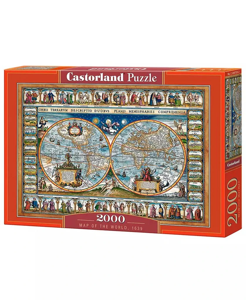 商品Castorland|Map of the world, 1639 2000 Piece Jigsaw Puzzle,价格¥248,第2张图片详细描述