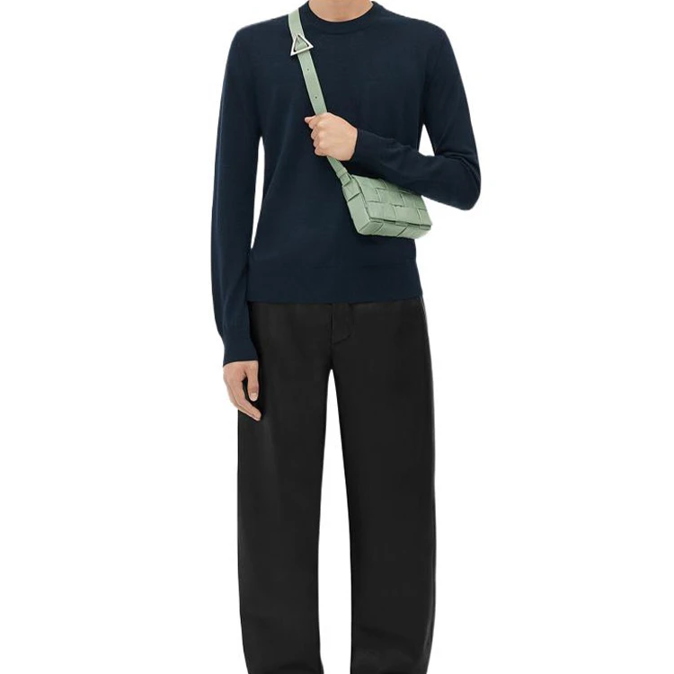 商品[国内直发] Bottega Veneta|葆蝶家 CASSETTE Intreccio编织磁扣开合 牛皮革 ��豆腐包单肩斜挎包 小号 男款 鼠尾草绿,价格¥7693,第7张图片详细描述