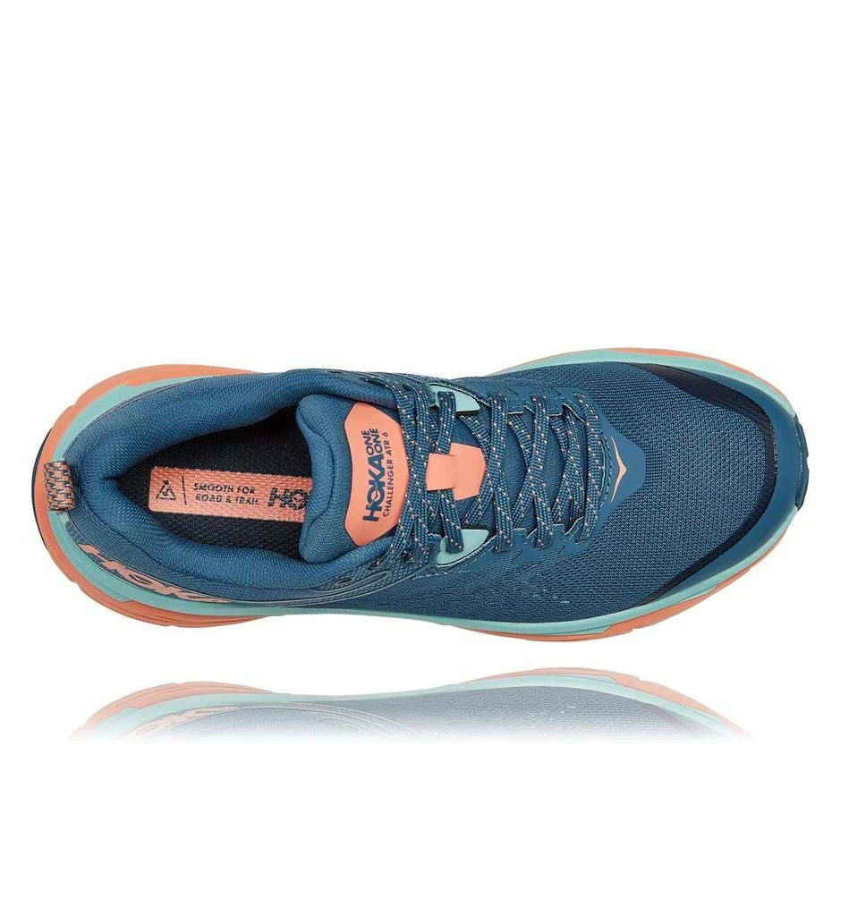 商品Hoka One One|Women's Challenger Atr 6 Trail Running Shoes - Medium/b Width In Real Teal/cantaloupe,价格¥870,第5张图片详细描述