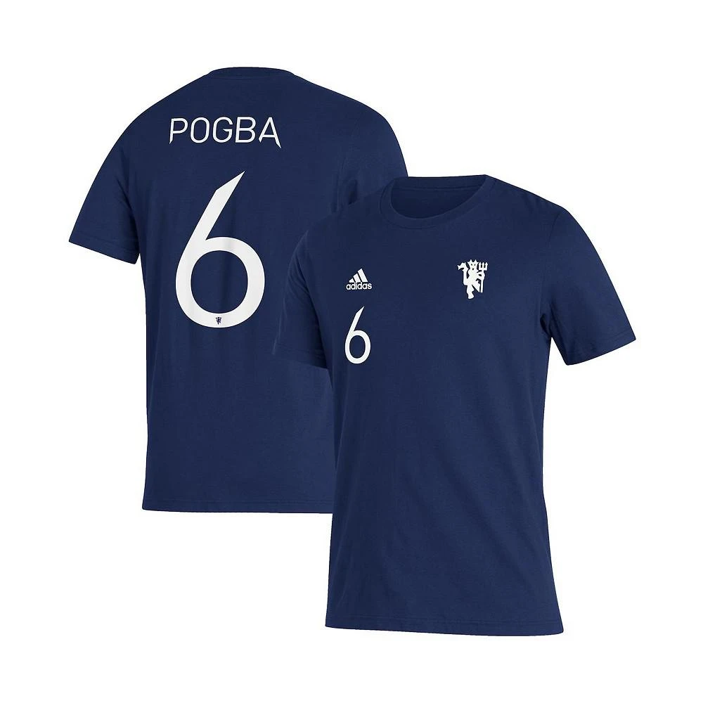 商品Adidas|Men's Paul Pogba Navy Manchester United Name and Number Amplifier T-shirt,价格¥181,第1张图片