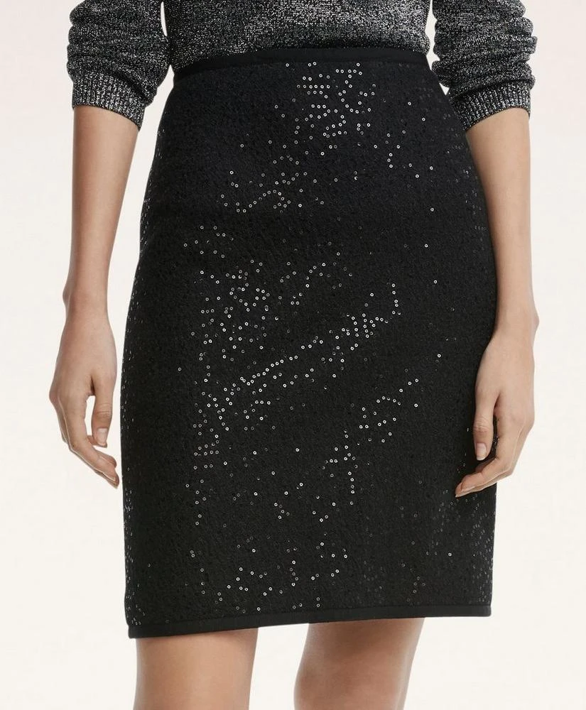 商品Brooks Brothers|Wool Blend Sequin A-Line Skirt,价格¥738,第4张图片详细描述