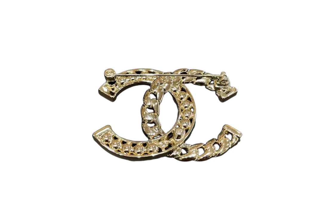 商品[国内直发] Chanel|【24P新品】 香奈儿 双C样式 水钻 胸针 女款 金色,价格¥6078,第5张图片详细描述