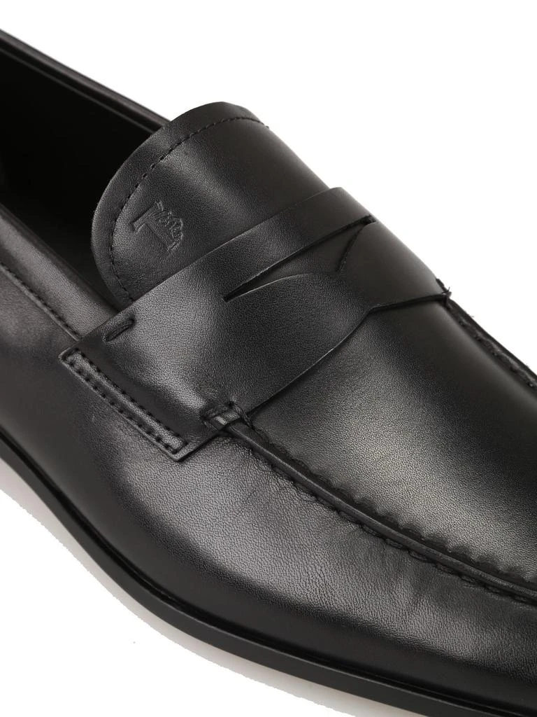 商品Tod's|Tod's men's black leather loafers,价格¥4608,第3张图片详细描述