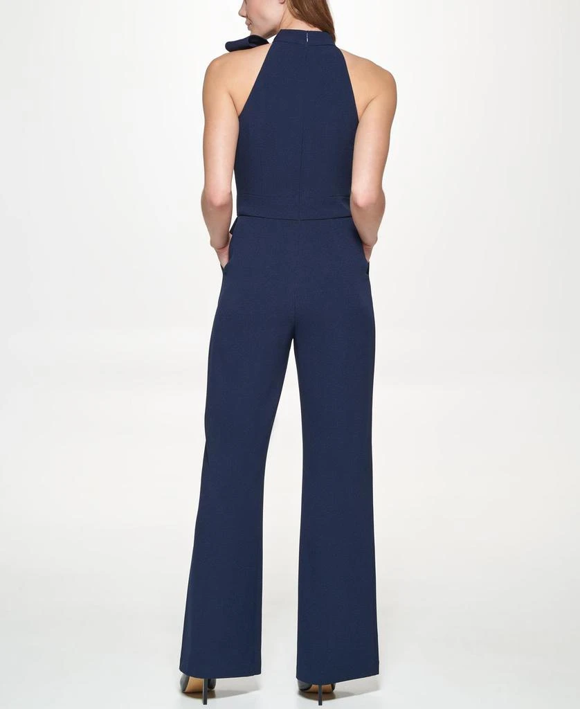 商品Vince Camuto|Signature Stretch Crepe Bow Neck Halter Jump Suit,价格¥643,第3张图片详细描述