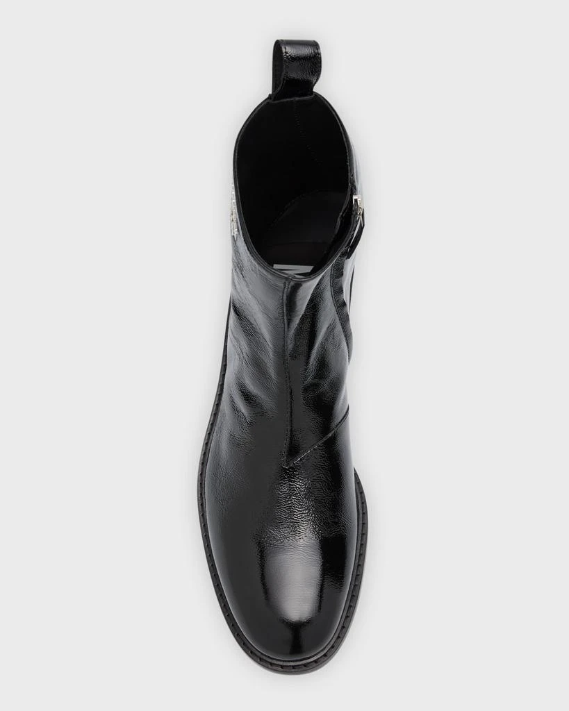 商品Moschino|Men's Textured Logo-Plate Ankle Boots,价格¥5108,第5张图片详细描述