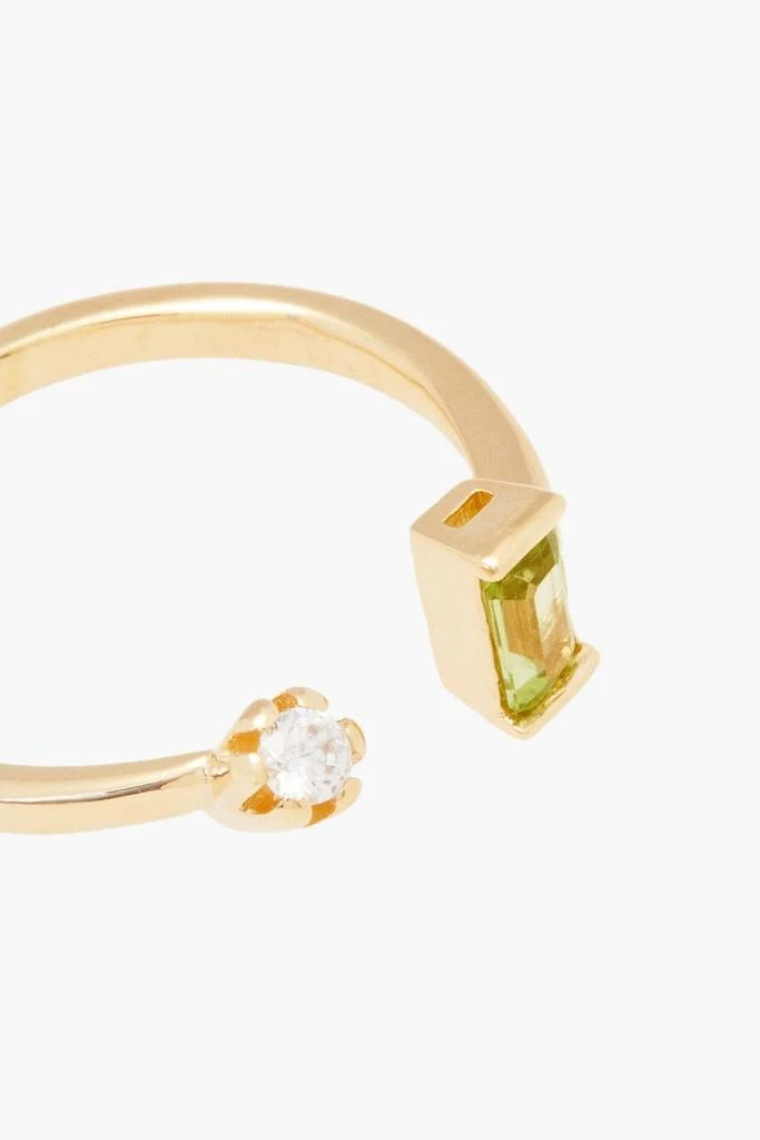 商品Cornelia Webb|Gold-plated, peridot and Siamite ring,价格¥442,第3张图片详细描述