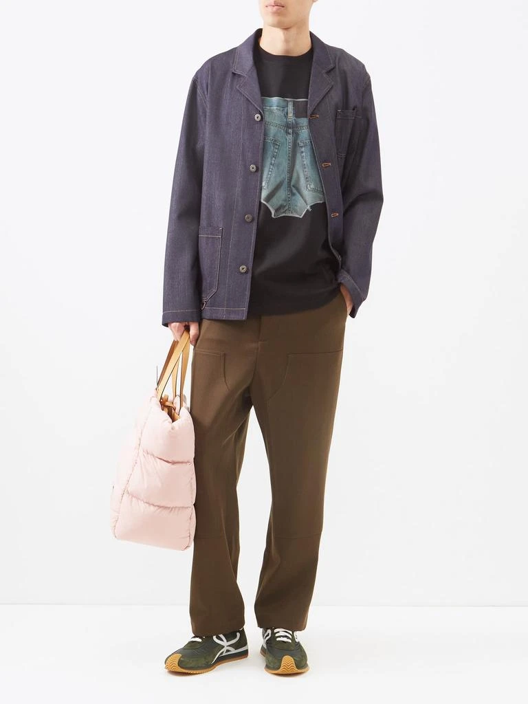商品Loewe|Denim short-print cotton T-shirt,价格¥2412,第2张图片详细描述