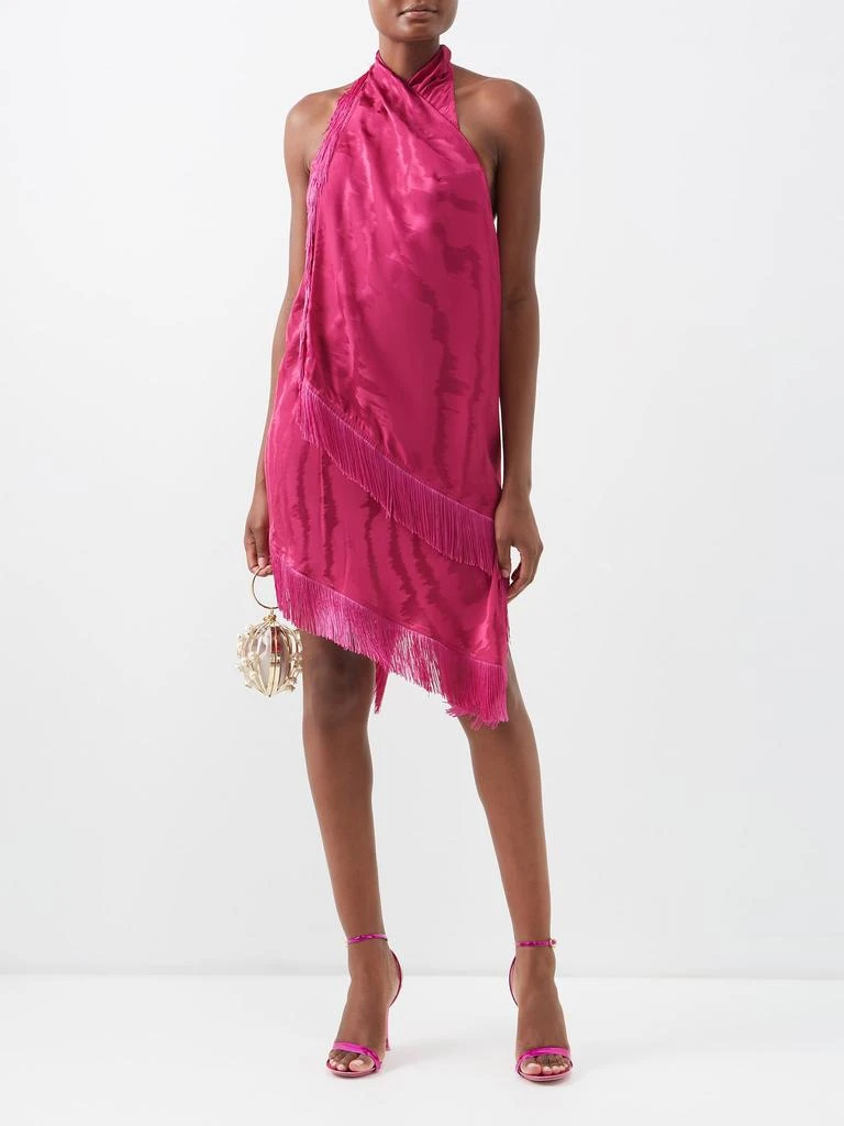 商品Taller Marmo|Samba fringed jacquard-satin mini dress,价格¥2047,第2张图片详细描述