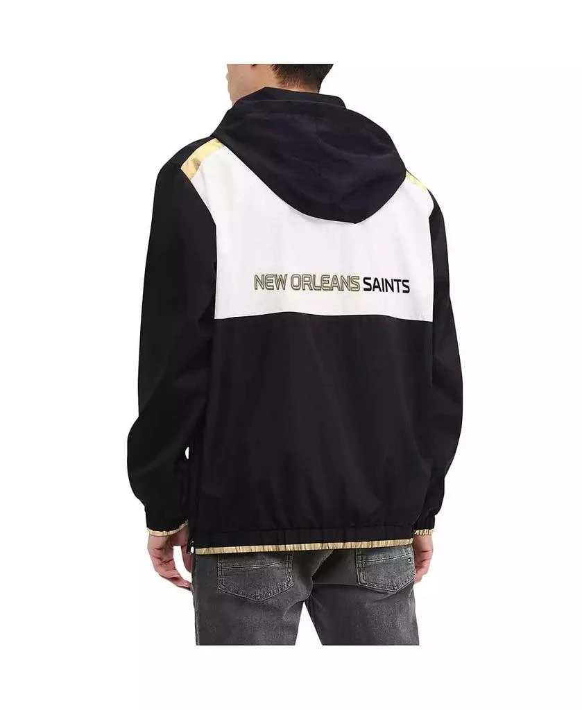 商品Tommy Hilfiger|Men's Black, White New Orleans Saints Carter Half-Zip Hooded Top,价格¥838,第3张图片详细描述