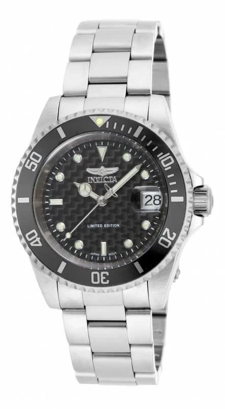 商品Invicta|Pro Diver Automatic Black Dial Stainless Steel Men's Watch ILE8926OBA,价格¥631,第1张图片