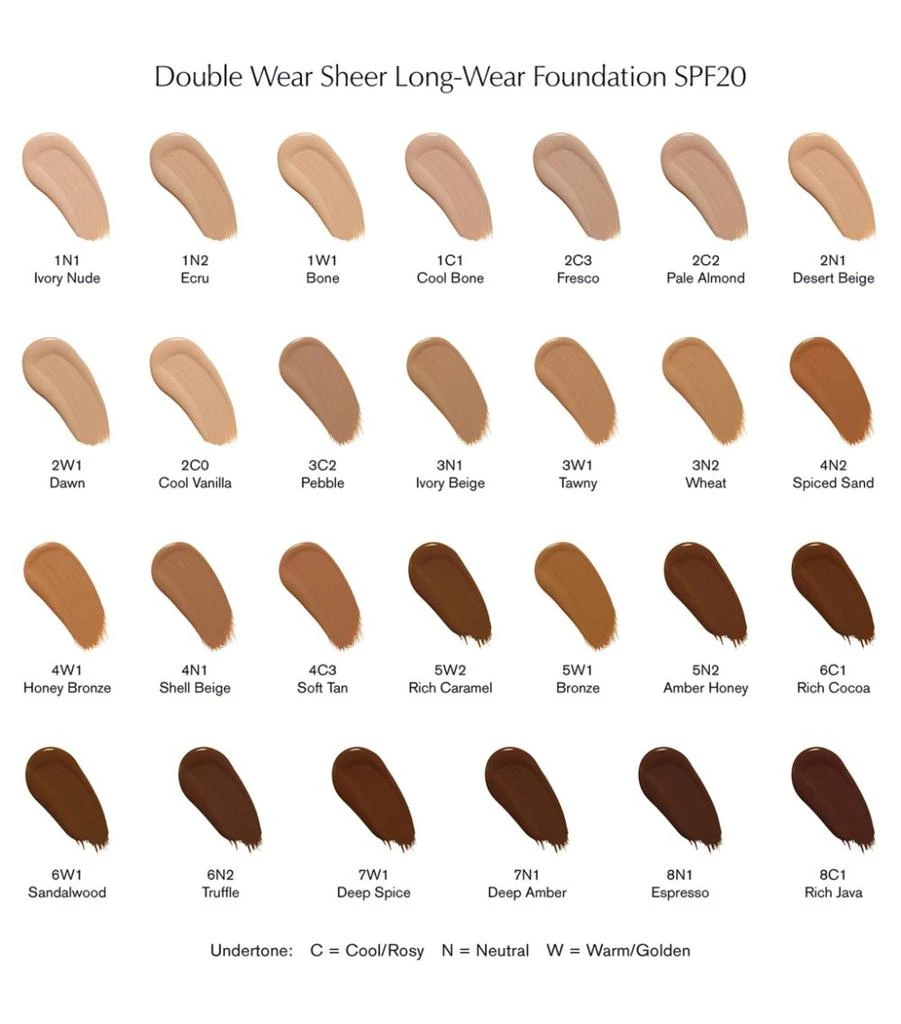 Double Wear Sheer Long-Wear Foundation SPF20 (30ml) 商品