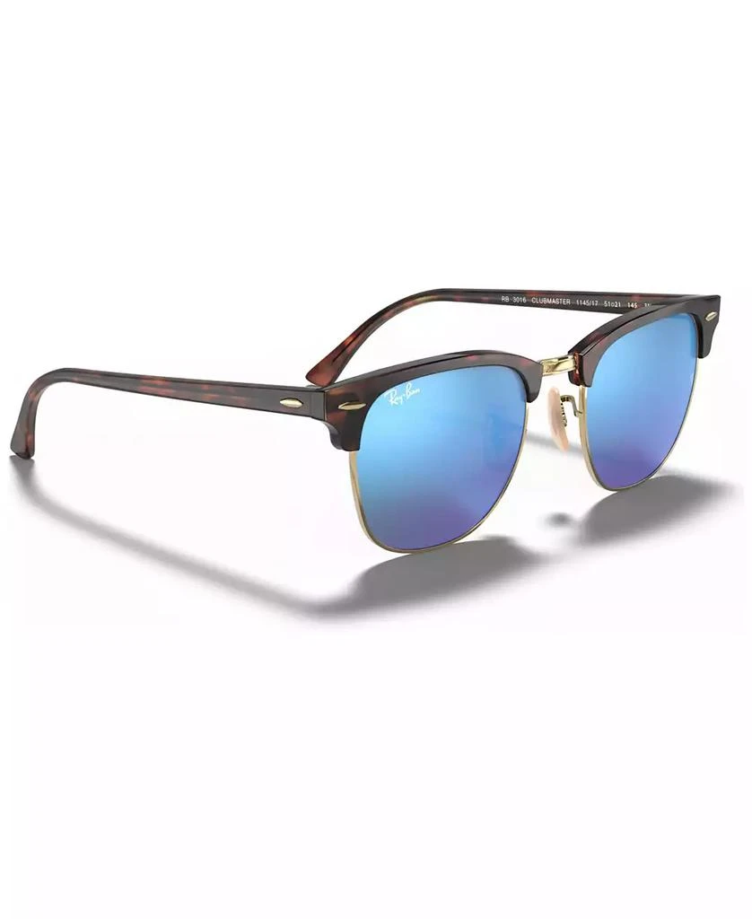 商品Ray-Ban|Unisex Sunglasses, RB3016 CLUBMASTER MINERAL FLASH LENSES,价格¥1535,第3张图片详细描述