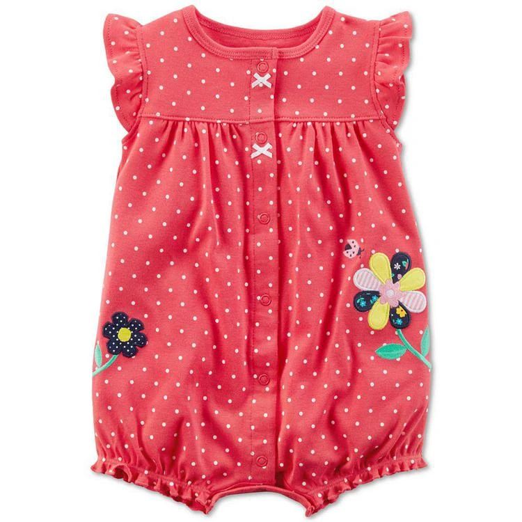 商品Carter's|Dot-Print Cotton Romper, Baby Girls,价格¥63,第1张图片