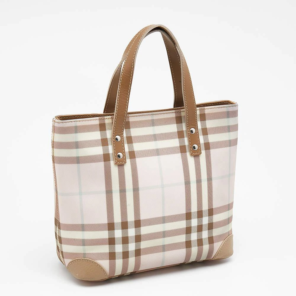 商品[二手商品] Burberry|Burberry Light Pink/Beige Nova Check Coated Canvas And Leather Tote,价格¥1271,第3张图片详细描述