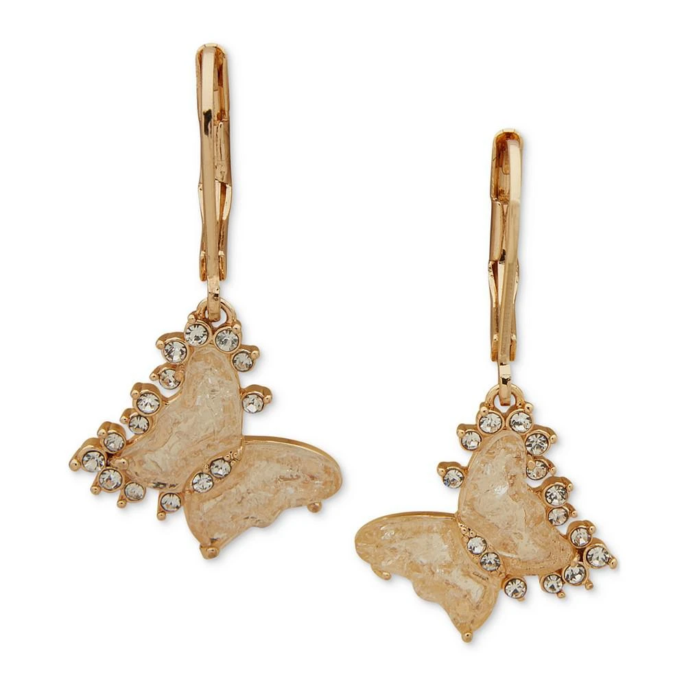 商品Lonna & Lilly|Gold-Tone White Pavé Butterfly Drop Earrings,价格¥179,第1张图片