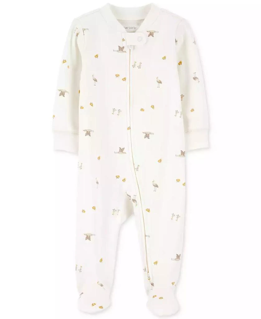 商品Carter's|Baby Cotton Mini Bird-Print Sleep & Play Pajamas,价格¥67,第1张图片