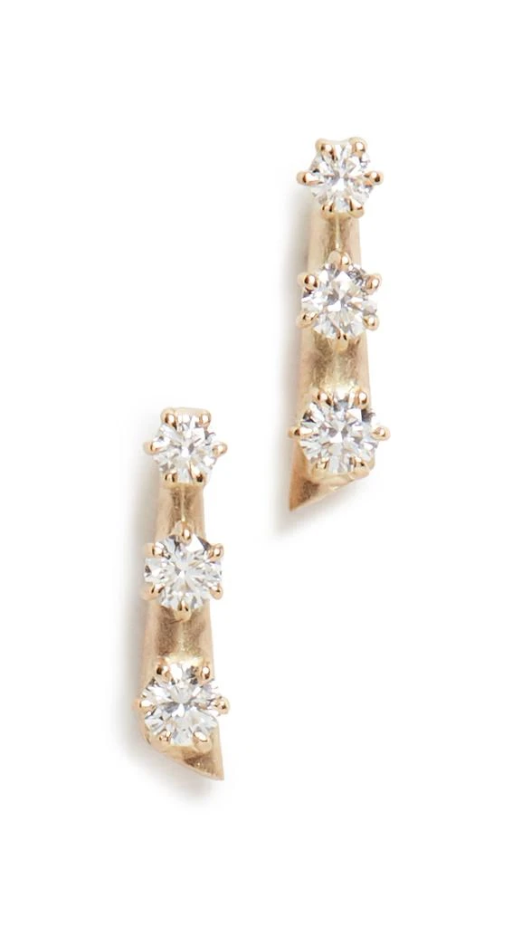 商品Jade Trau|Jade Trau 18k Kismet 条扣耳钉,价格¥12739,第4张图片详细描述