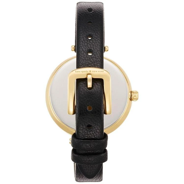 商品Kate Spade|Women's Holland Black Leather Strap Watch 34mm 1YRU0811,价格¥1309,第3张图片详细描述