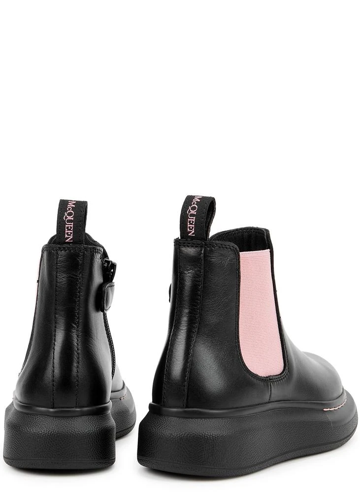 商品Alexander McQueen|KIDS Pink and black leather Chelsea boots,价格¥1205,第2张图片详细描述