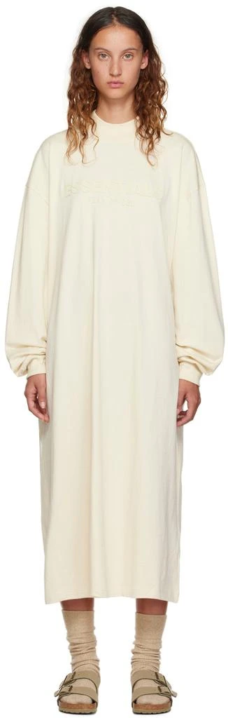 商品Essentials|Off-White Long Sleeve Midi Dress,价格¥357,第1张图片