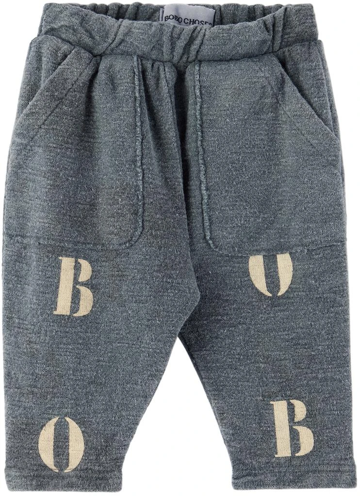 商品BOBO CHOSES|Baby Gray Cotton Lounge Pants,价格¥148,第1张图片