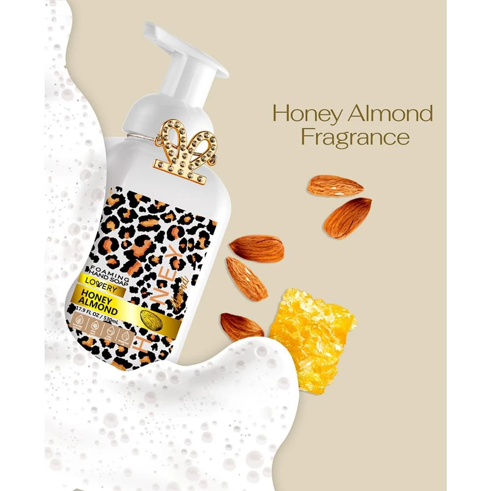 商品Lovery|Hand Foaming Soap in Honey Almond, Moisturizing Hand Soap with Flawless Crystal Heart Bracelet - Hand Wash Set, 2 Piece,价格¥150,第3张图片详细描述