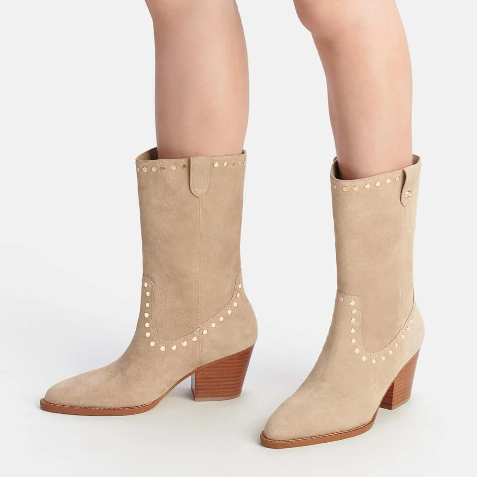 商品Coach|COACH PHOEBE SUEDE WESTERN BOOTS,价格¥838,第5张图片详细描述