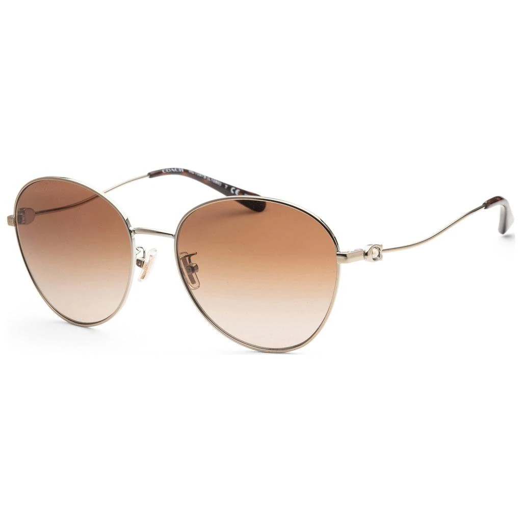 商品Coach|Coach Women's Shiny Light Gold Sunglasses,价格¥665,第1张图片