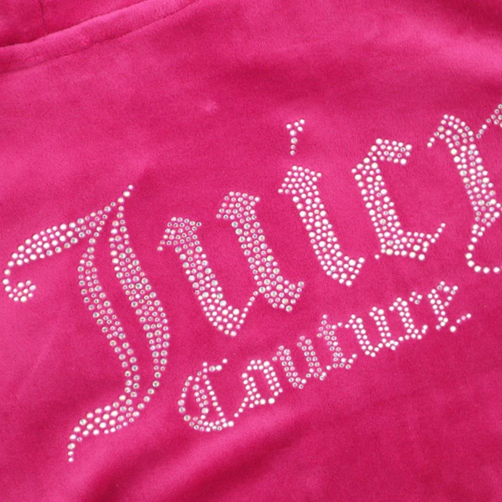 商品Juicy Couture|Pink Velour Hooded Zip Up,价格¥435,第3张图片详细描述