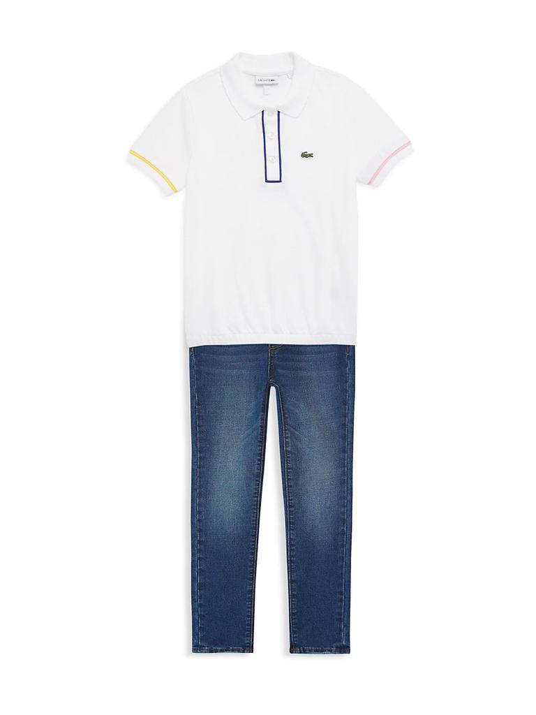 商品Lacoste|Little Girl's & Girl's Short-Sleeve Polo Shirt,价格¥309,第4张图片详细描述