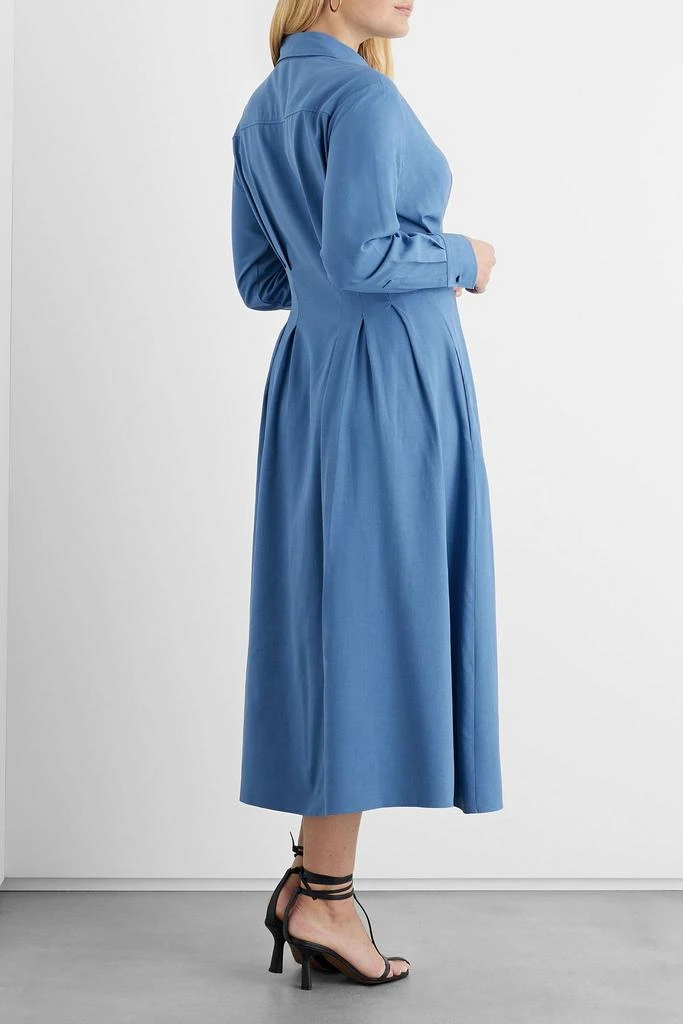 Charlotte pleated Lyocell-blend midi shirt dress 商品