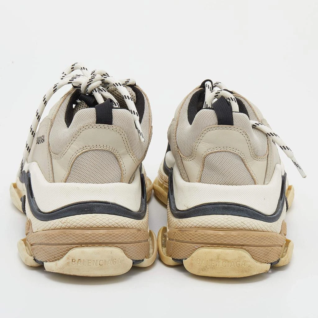 商品[二手商品] Balenciaga|Balenciaga Beige/Black Leather And Mesh Triple S Trainer Sneakers Size 40,价格¥3522,第5张�图片详细描述