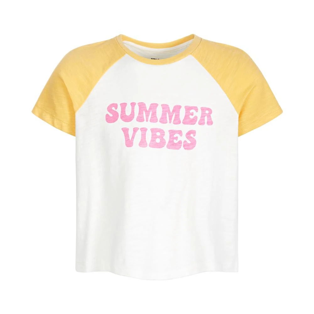 商品Epic Threads|Big Girls Stella Summer Vibes T-Shirt, Created For Macy's,价格¥24,第2张图片详细描述