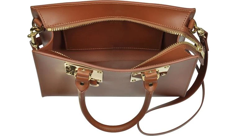 商品Sophie Hulme|黄褐色Albion马鞍皮革中号手提包,价格¥5672,第4张图片详细描述