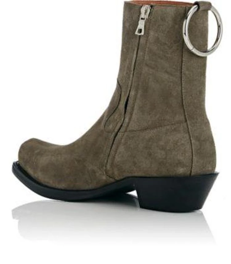 商品Vetements|Oversized-Ring Suede Side-Zip Boots,价格¥12695,第3张图片详细描述