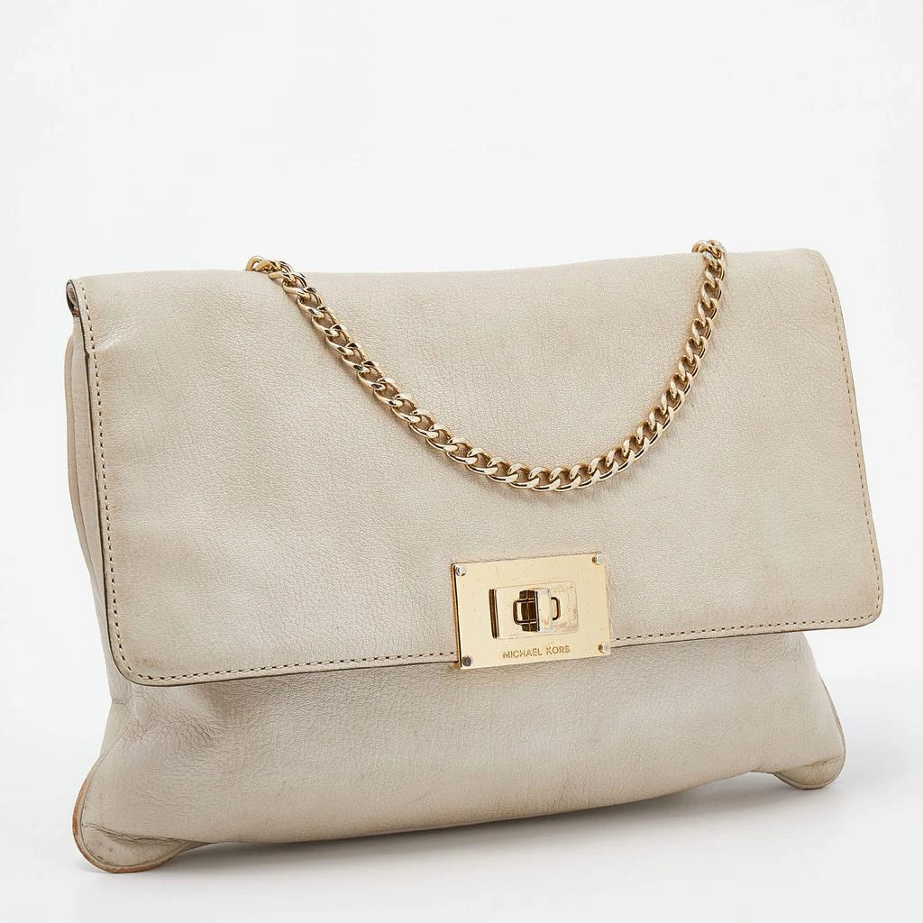 商品[二手商品] Michael Kors|MICHAEL Michael Kors White Leather Sloan Chain Flap Shoulder Bag,价格¥1039,第3张图片详细描述