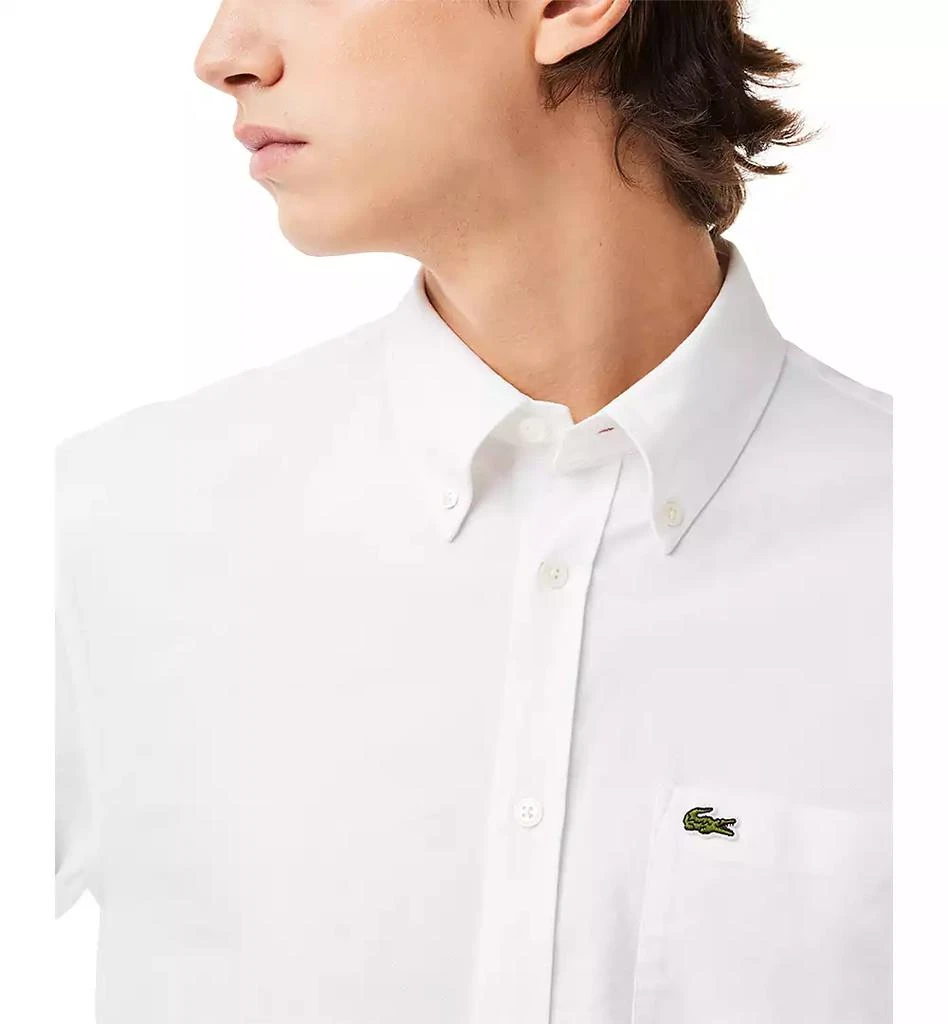 商品Lacoste|Men's Woven Long Sleeve Button-Down Oxford Shirt,价格¥861,第3张图片详细描述