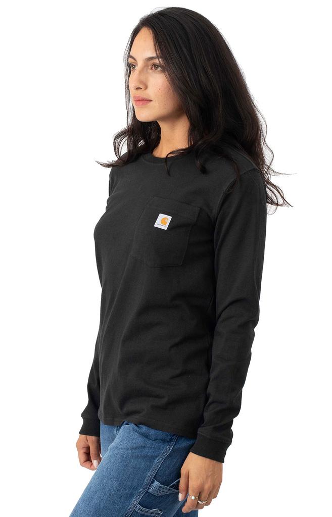 (104963) L/F HW L/W Pocket Women at Work Graphic T-Shirt - Black/Carhartt Brown商品第2张图片规格展示