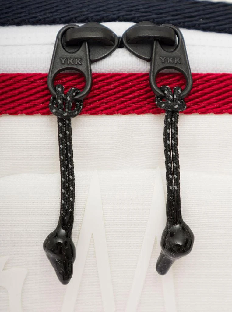 商品Moncler|Moncler cut White Fanny Pack With Tricolour Stripes And Logo In Tech Fabric Man - Men,价格¥8824,第3张图片详细描述