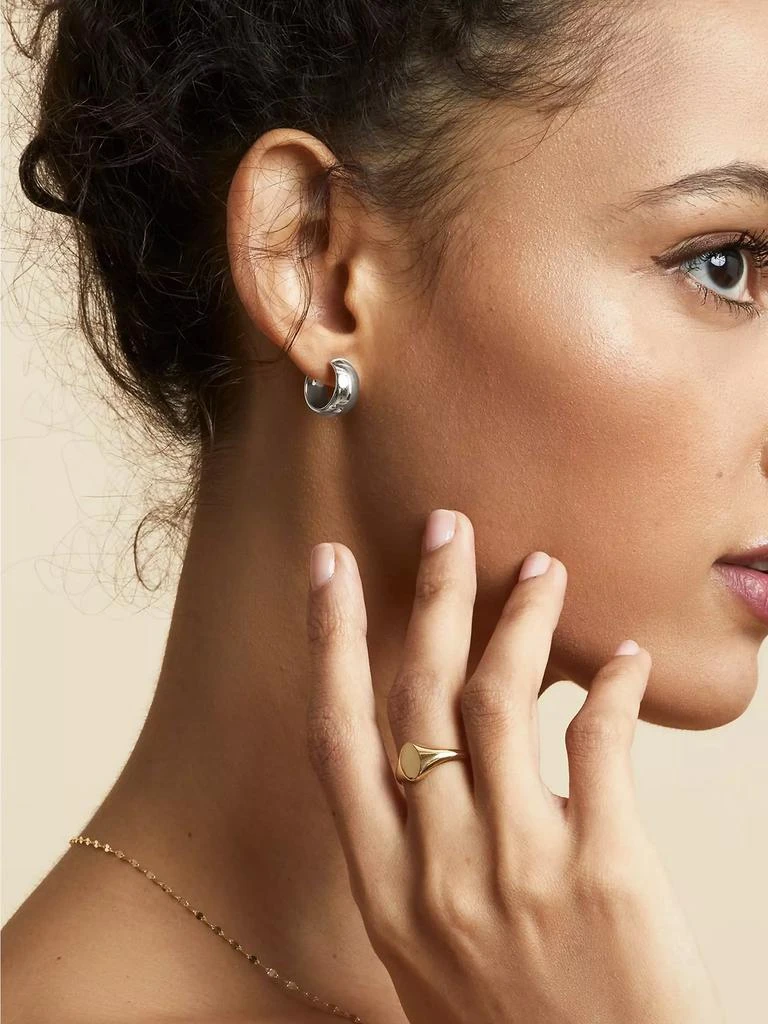 商品Oradina|14K White Gold High Society Hoops,价格¥2997,第4张图片详细描述