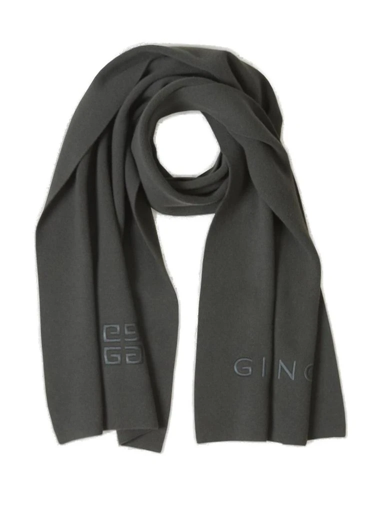 商品Givenchy|Givenchy Logo-Embroidered Knitted Scarf,价格¥2218,第1张图片