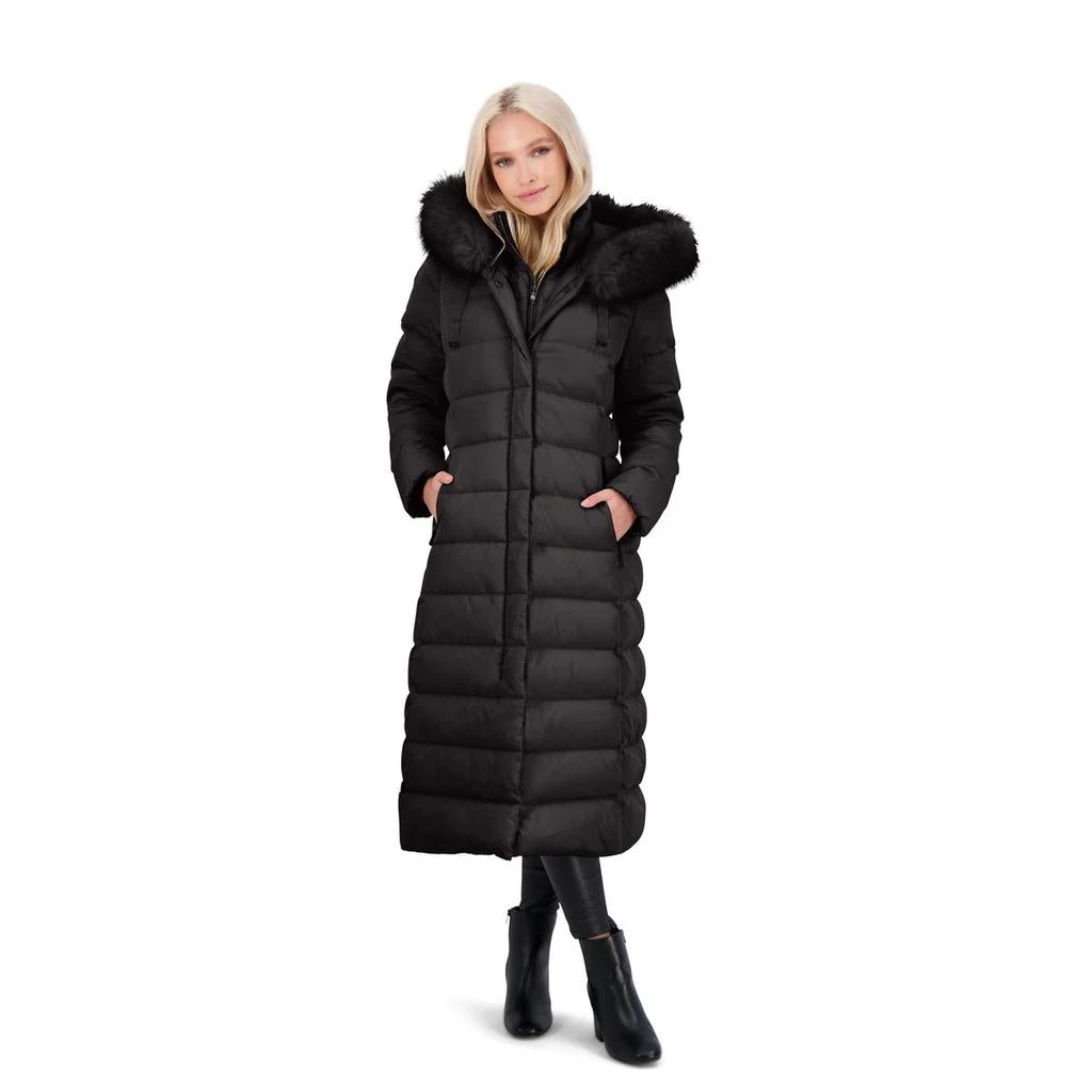 商品Tahari|Tahari Nellie Long Coat for Women-Insulated Jacket with Removable Faux Fur Trim,价格¥1147,第1张图片