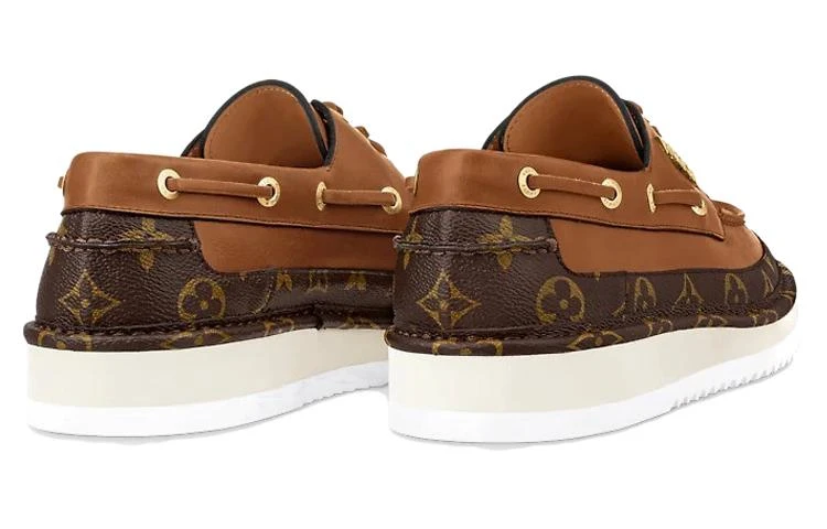 商品[国内直发] Louis Vuitton|Cosy 皮革 百搭系带 休闲鞋 男款 棕色,价格¥10472,第5张图片详细描述