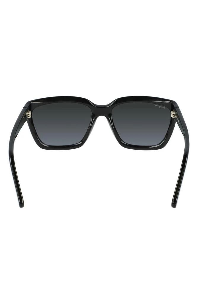 商品Salvatore Ferragamo|Salvatore Ferragamo Classic Logo 59mm Gradient Rectangle Sunglasses,价格¥682,第5张图片详细描述