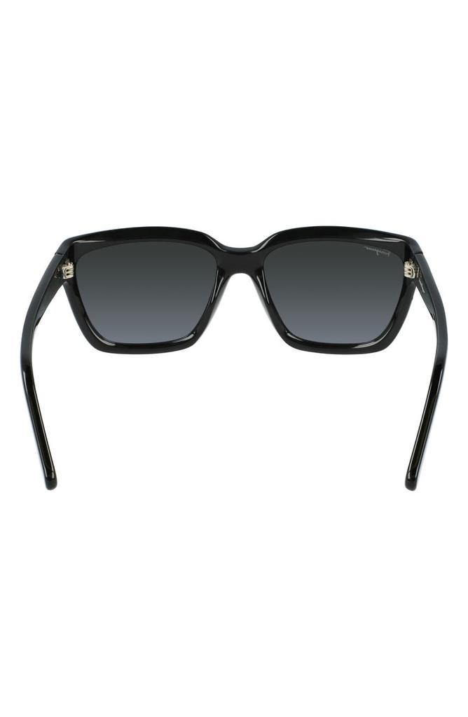 商品Salvatore Ferragamo|Classic Logo 59mm Gradient Rectangle Sunglasses,价格¥659,第7张图片详细描述