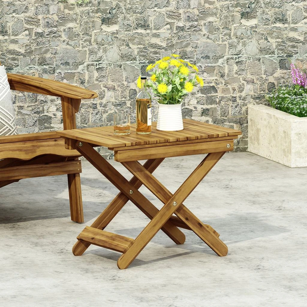 商品Streamdale Furniture|Streamdale Outdoor Folding Wooden Side Table,价格¥838,第2张图片详细描述