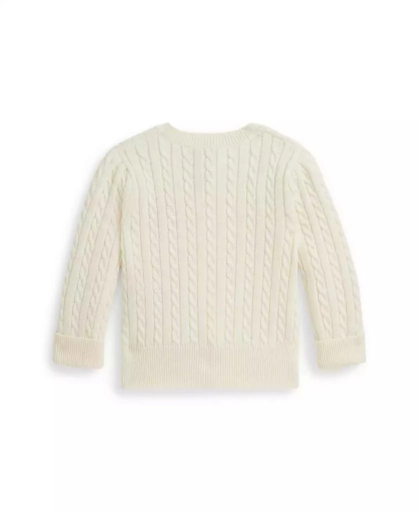 商品Ralph Lauren|Baby Girls Bear Mini-Cable Knit Sweater,价格¥439,第2张图片详细描述