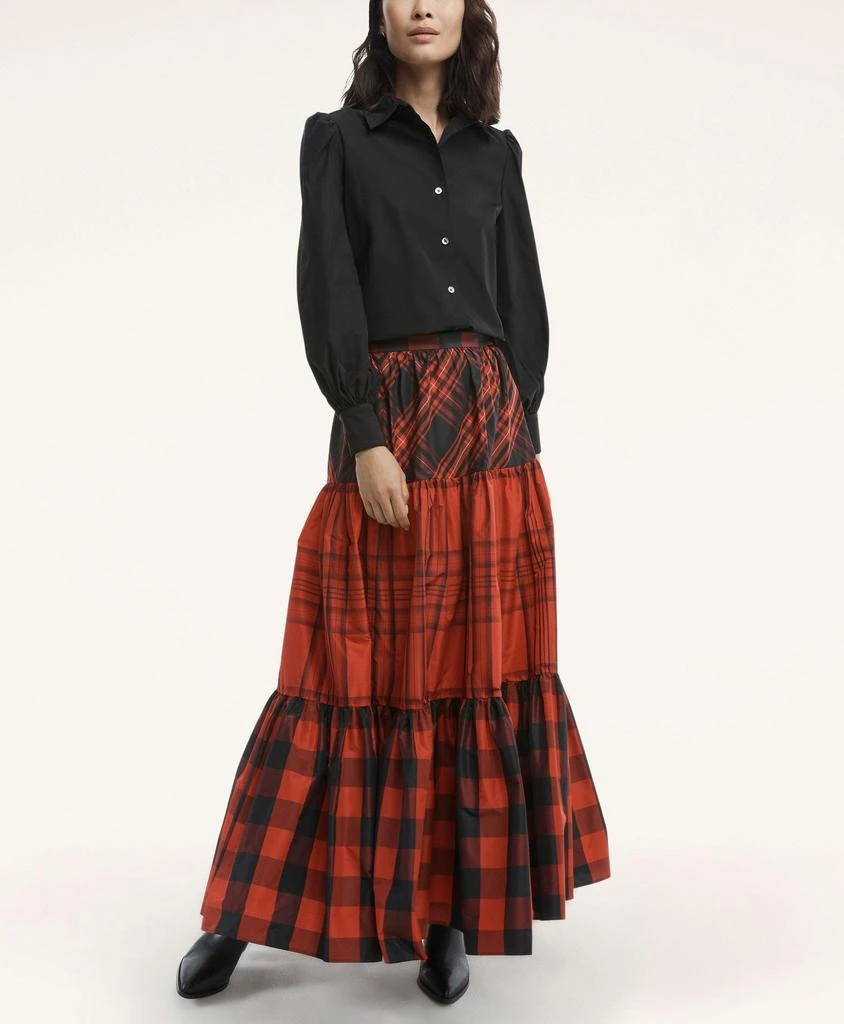 商品Brooks Brothers|Taffeta Tiered Tartan Skirt,价格¥1148,第1张图片