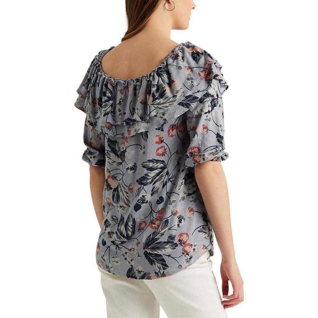 商品Ralph Lauren|Floral Linen Jersey Off-the-Shoulder Top,价格¥253,第2张图片详细描述